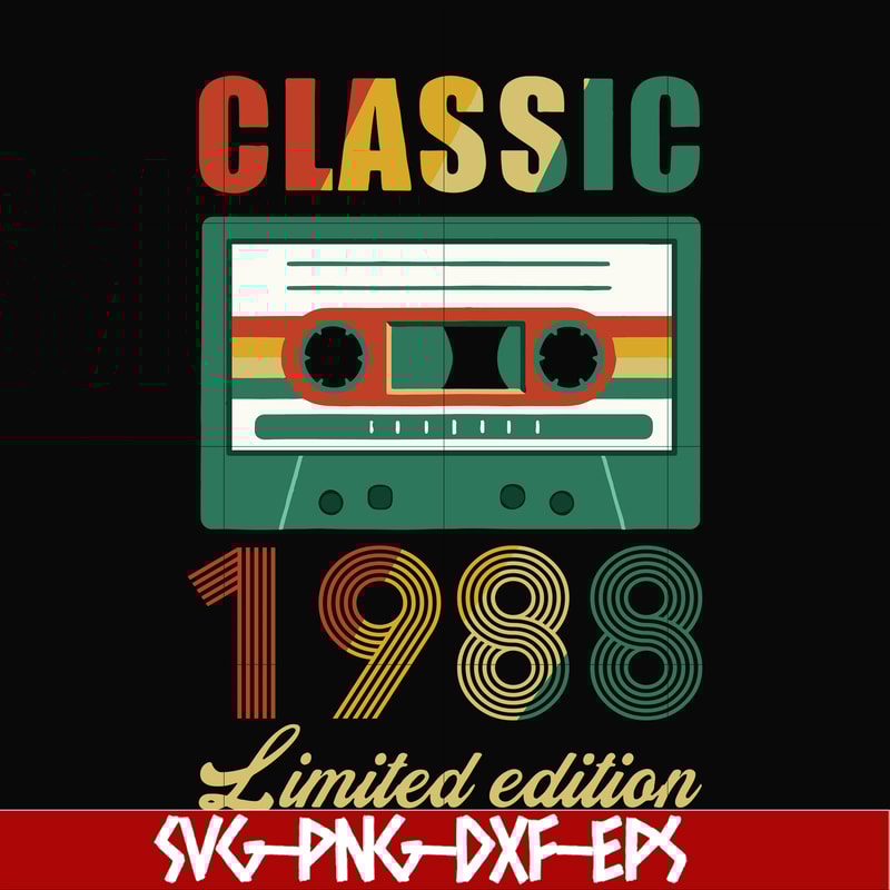 NBD0060-Classic 1988 limited edition svg, png, dxf, eps digital file NBD0060.jpg