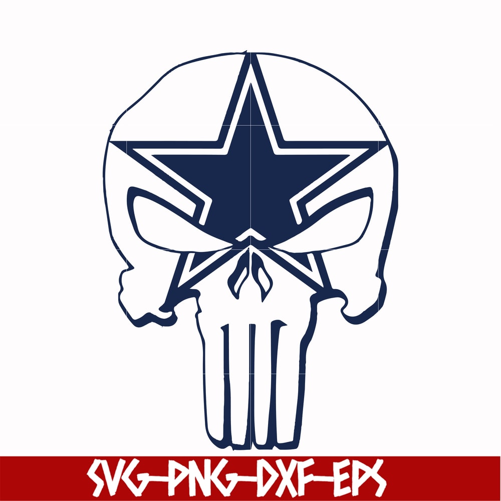 NFL000089-Skull Cowboys, svg, png, dxf, eps file NFL000089.jpg