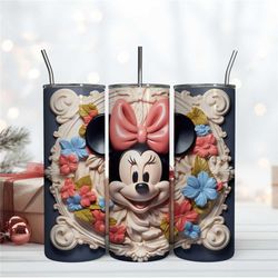 floral minnie 20oz tumbler design digital download minnie mouse tumbler wrap