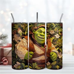 3d inflated disney shrek skinny tumbler 20oz digital download file png