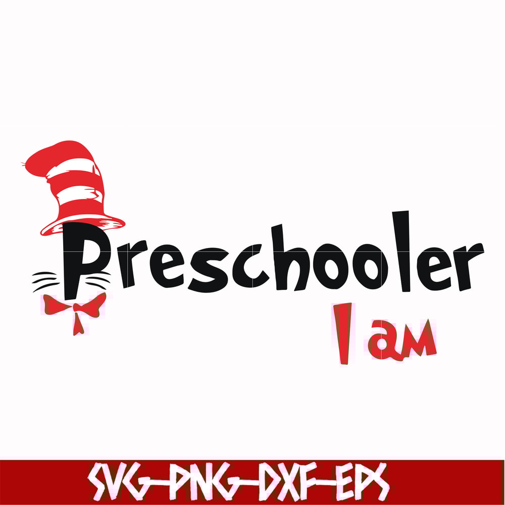 DR00069-Preschooler I am svg, png, dxf, eps file DR00069.jpg