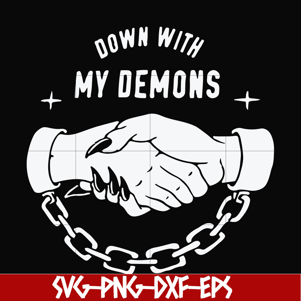FN000697-Down with my Demons svg, png, dxf, eps file FN000697.jpg