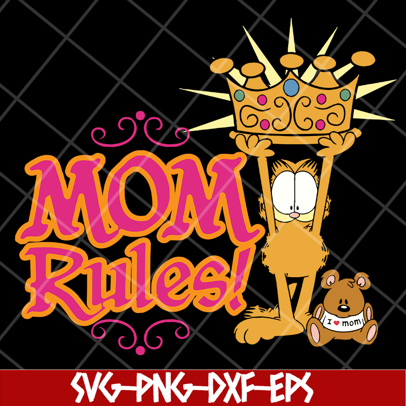 MTD13042126-Mom rules svg, Mother's day svg, eps, png, dxf digital file MTD13042126.jpg