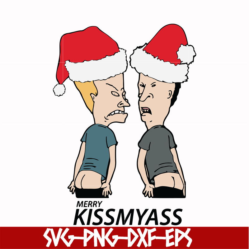 NCRM0014-Merry kissmyass svg, christmas svg, png, dxf, eps digital file NCRM0014.jpg