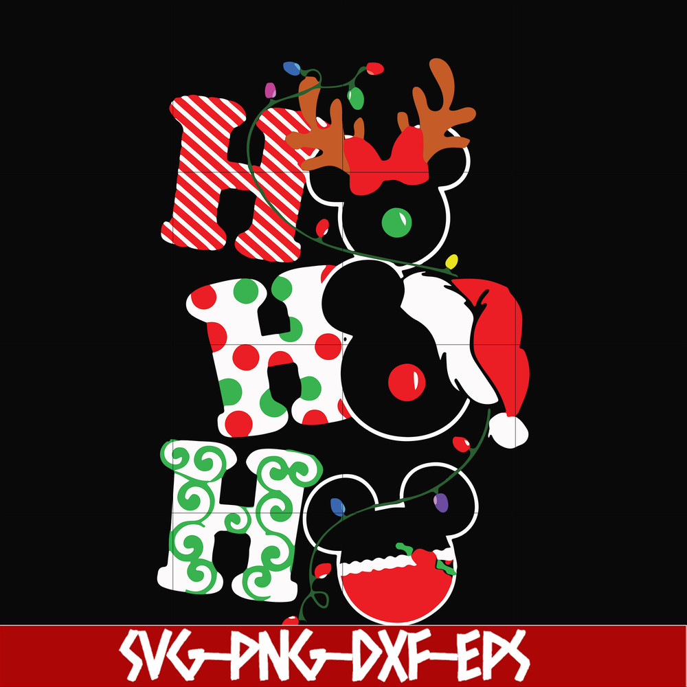 NCRM0100-Ho Ho Ho Christmas Mickey Heads svg, png, dxf, eps digital file NCRM0100.jpg