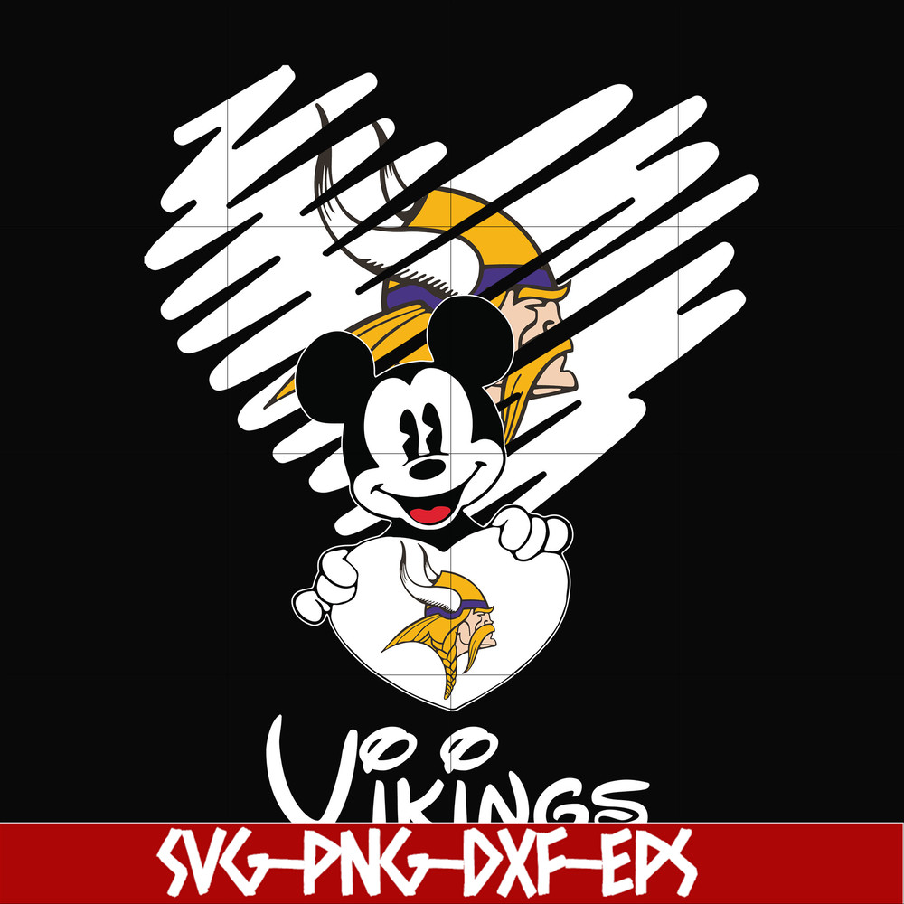 NNFL0054-Vikings heart svg, png, dxf, eps digital file NNFL0054.jpg