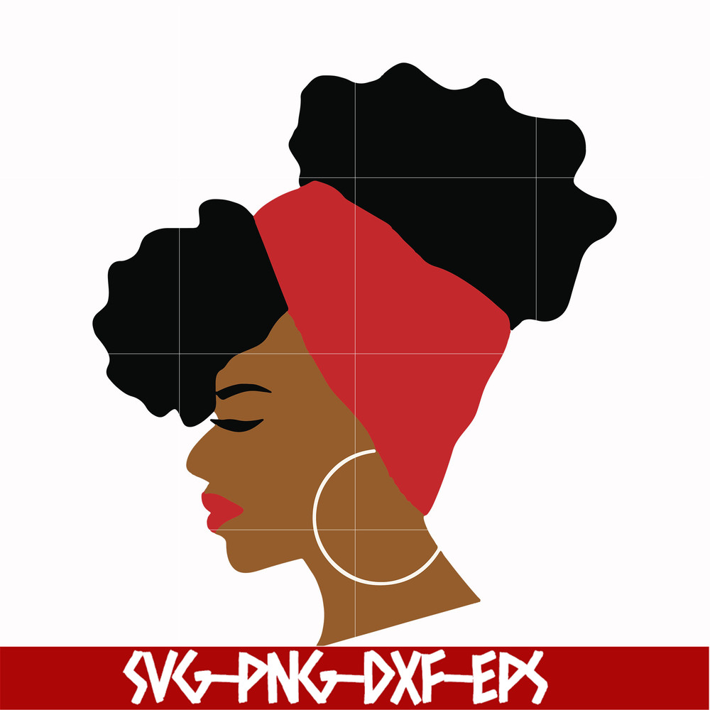 OTH0001-Black woman with scarf svg, png, dxf, eps digital file OTH0001.jpg