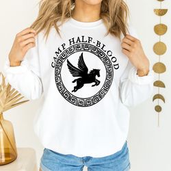 camp half blood sweatshirt, camping sweatshirt, percy jackson sweatshirt, percy jackson sweatshirt