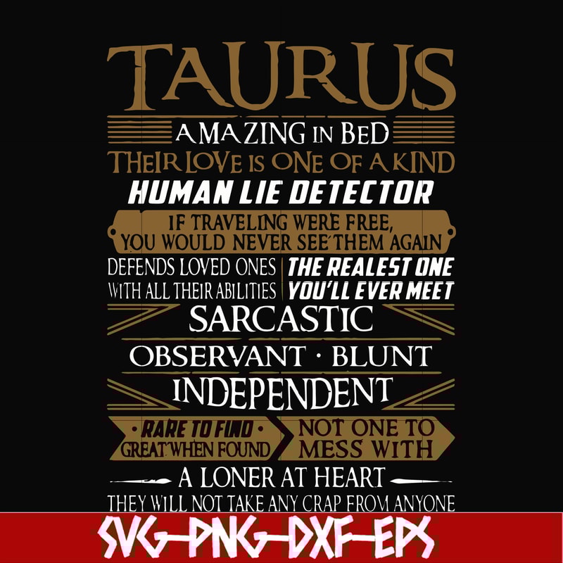 FN000376-Taurus rare to find not one to mess with amazing in bed svg, png, dxf, eps file FN000376.jpg