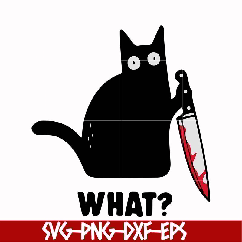 HLW0108-cat with knife svg, png, dxf, eps digital file HLW0108.jpg