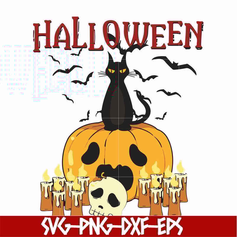 HLW17072020-Cat halloween svg, png, dxf, eps digital file HLW17072020.jpg