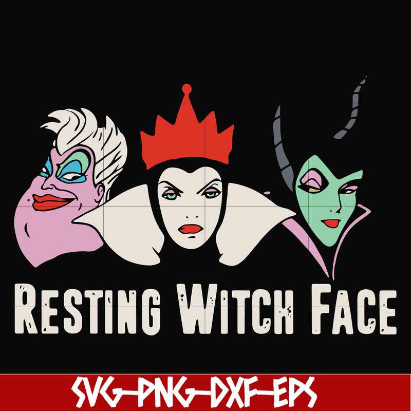 HLW24072024-Resting witch face svg, halloween svg, png, dxf, eps digital file HLW24072024.jpg