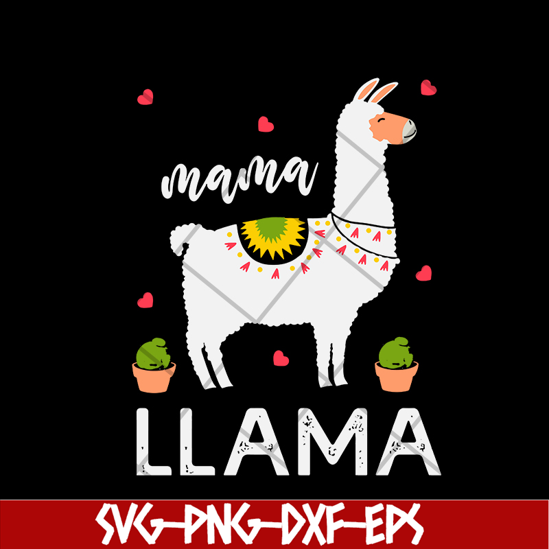 MTD02042123-Mama llama svg, Mother's day svg, eps, png, dxf digital file MTD02042123.jpg