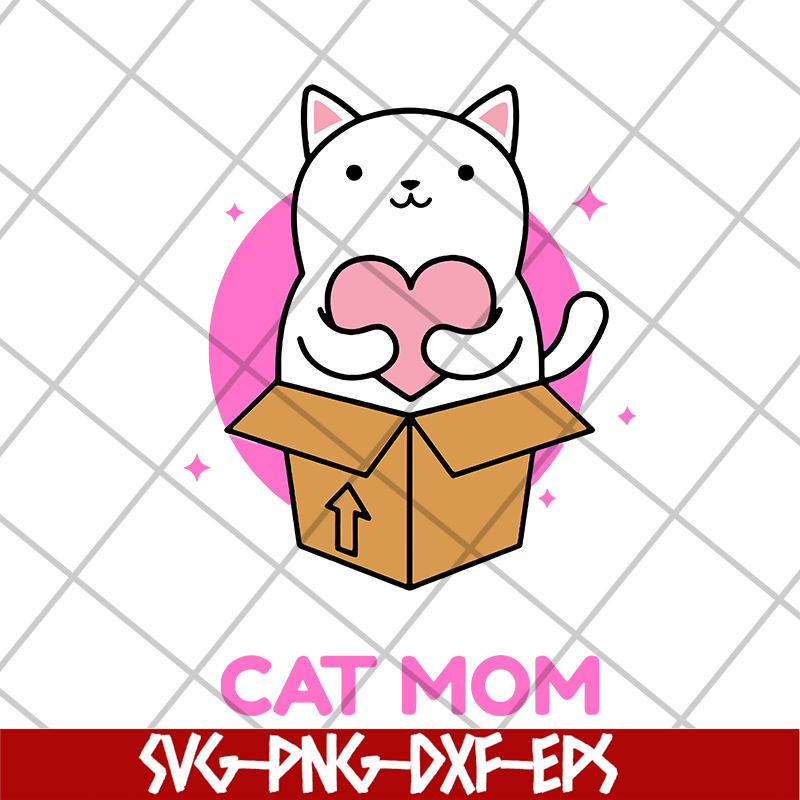 MTD04042109-Cat mom svg, Mother's day svg, eps, png, dxf digital file MTD04042109.jpg