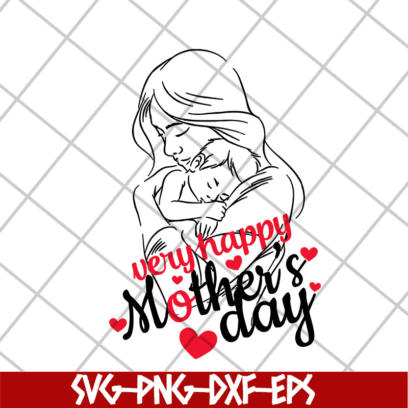 MTD26042110-very happy mother's day svg, Mother's day svg, eps, png, dxf digital file MTD26042110.jpg