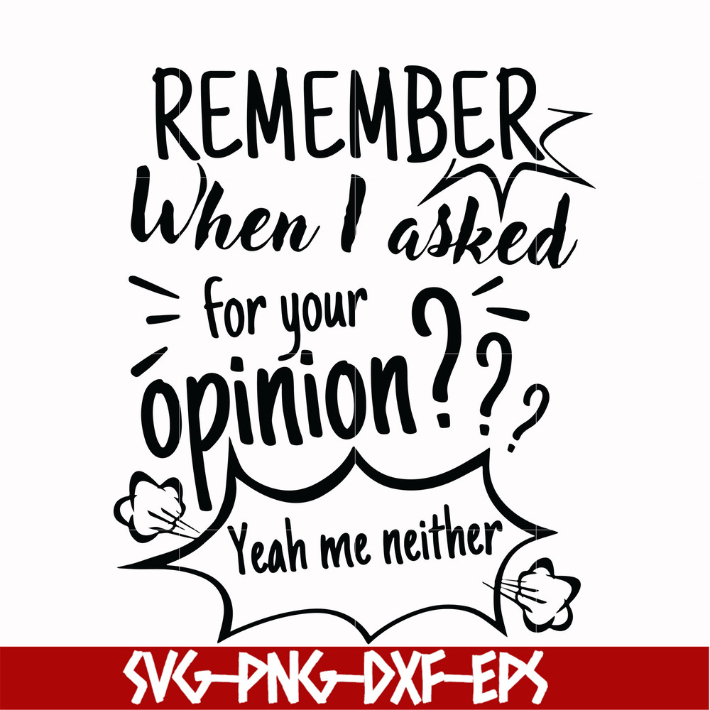 NCRM0146-Remember when i asked for your opinion yeah me neither svg, png, dxf, eps digital file NCRM0146.jpg