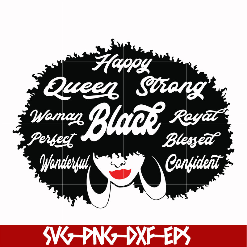 OTH00016-Happy Queen strong, woman perfect wondeful, royal blessed confident svg, png, dxf, eps file OTH00016.jpg