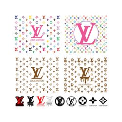LV Pattern Logo Svg Bundle