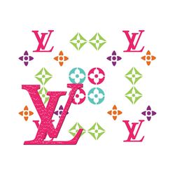 Lv Colorful Pattern Logo Svg