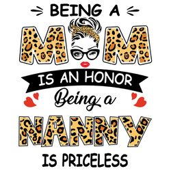 Being A Mom Is An Honor Being A Nanny Is Priceless Svg, Mothers Day Svg, Being A Nanny Svg, Being Nanny Svg, Nanny Svg,