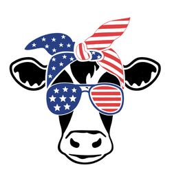 4th Of July Cow,Independence Day Svg, Happy 4th Of July, Cow Svg, Cow Gift, Love Cow, Cow Independence Day, Sung Glasse,