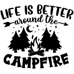 Life is better around the campfire svg,svg,happy camper, happy camper shirt,bear svg,adventure svg, campfire,svg cricut,