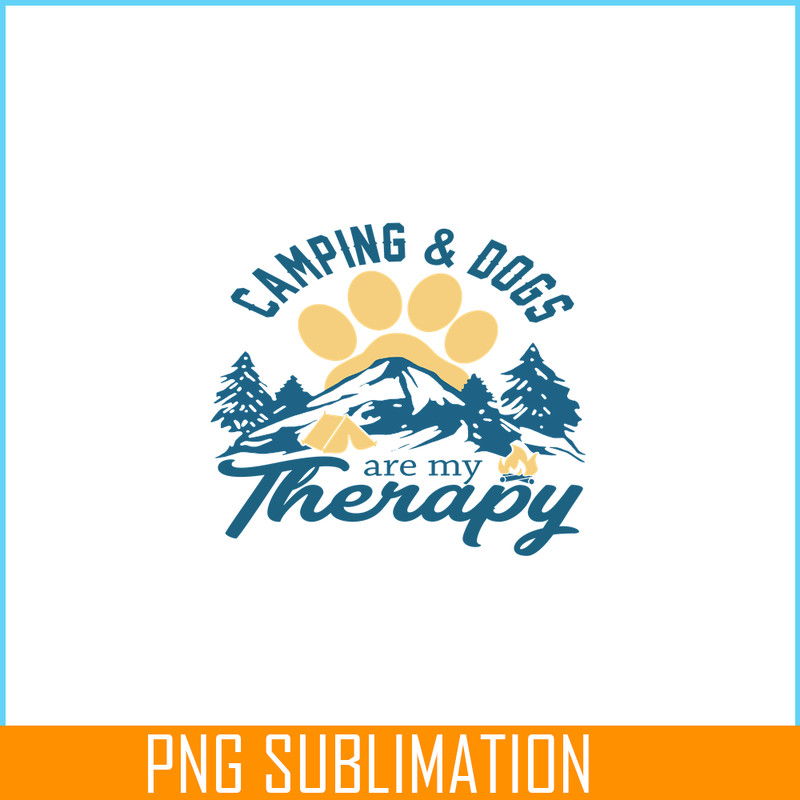CAMP07112350-Camping Dog My Therapy PNG Dog Paw Behind The Ridge PNG Camping And Dogs PNG.png