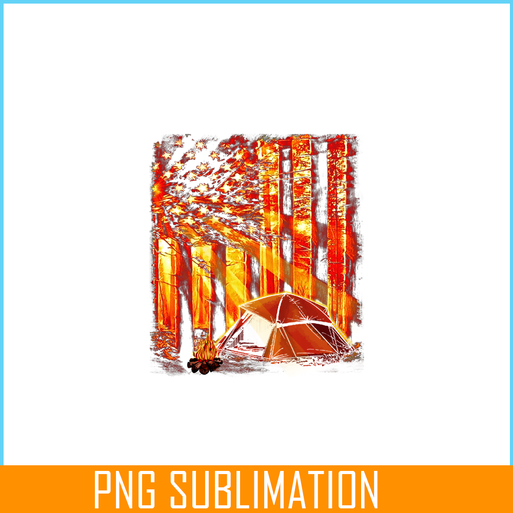 CAMP07112365-Into the wood PNG America Flag Camping PNG Loving Camping PNG.png