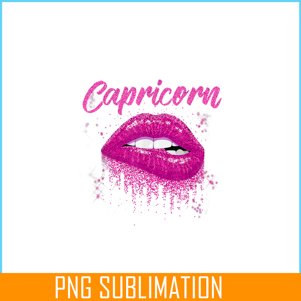 CPB28102346-Capricorn Zodiac Birthday PNG Pink Lips PNG Zodiac Sign PNG.png