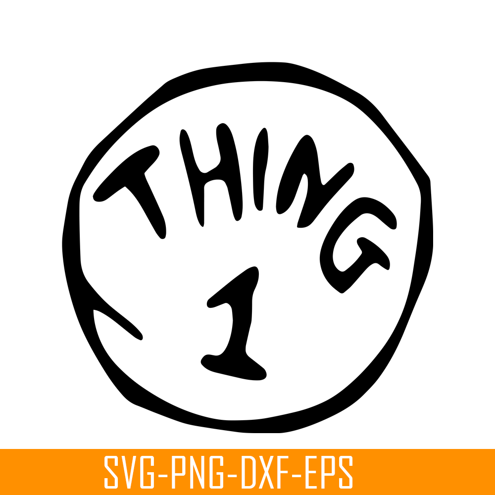 DS104122335-Thing 1 The Simple Text SVG, Dr Seuss SVG, Cat in the Hat SVG DS104122335.png