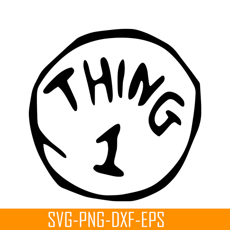DS104122335-Thing 1 The Simple Text SVG, Dr Seuss SVG, Cat in the Hat SVG DS104122335.png