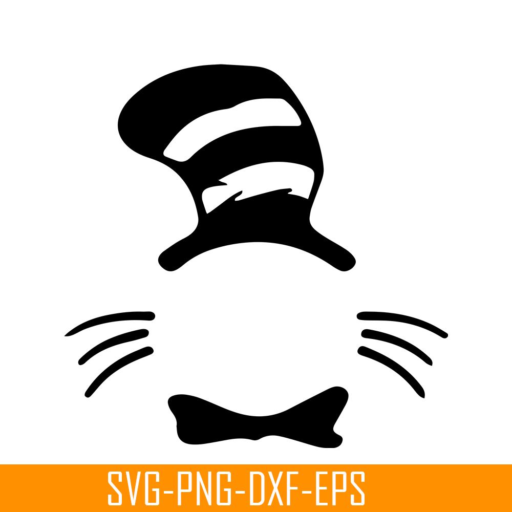 DS105122309-Black Cat With The Black Hat Monogram SVG, Dr Seuss SVG, Cat in the Hat SVG DS105122309.png