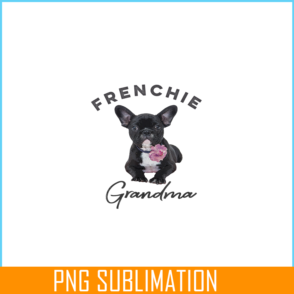 HL16102352-Frenchie Bulldog Flower PNG, French Dog Artwork PNG, Bulldog Mascot PNG.png