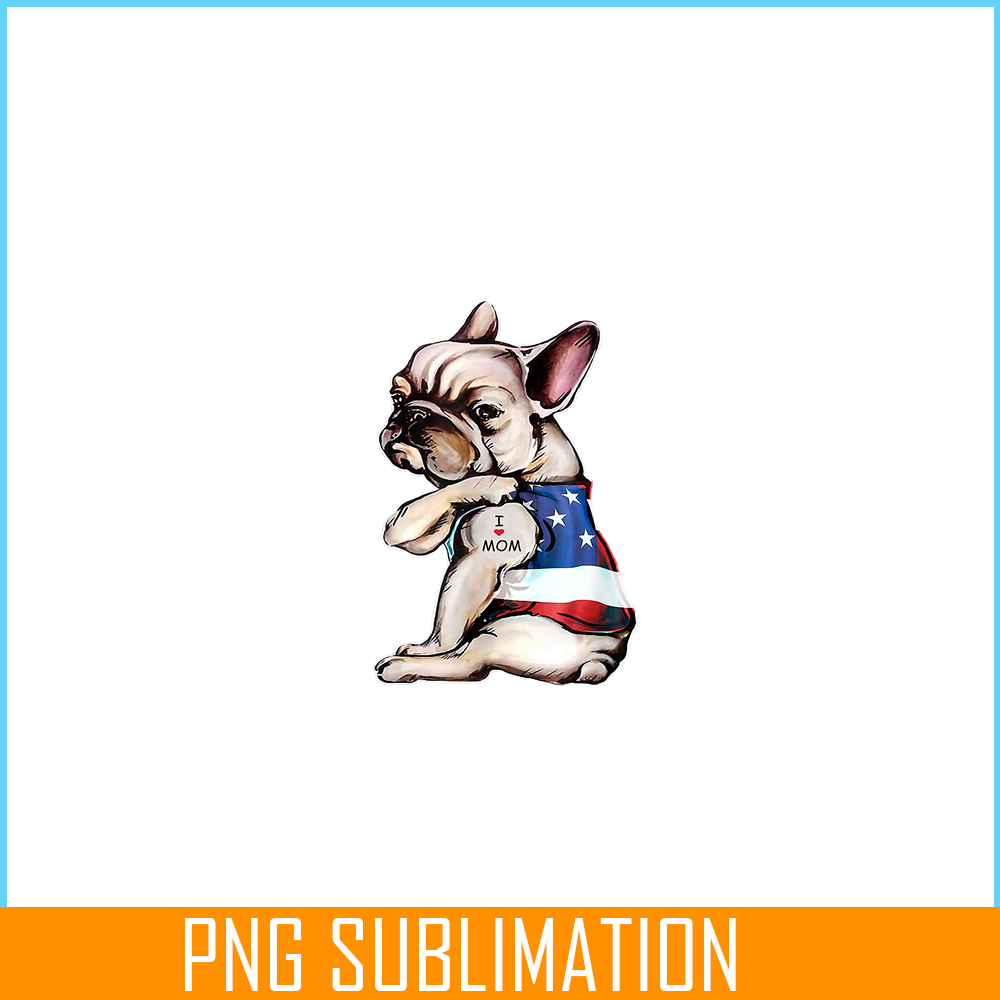 HL16102396-French Bulldog Tattoo PNG, Frenchie Dog Lover PNG, French Dog Artwork PNG.png