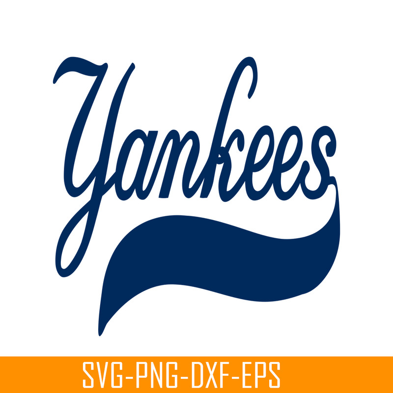 MLB204122328-NewYork Yankees The Blue Text SVG, Major League Baseball SVG, Baseball SVG MLB204122328.png