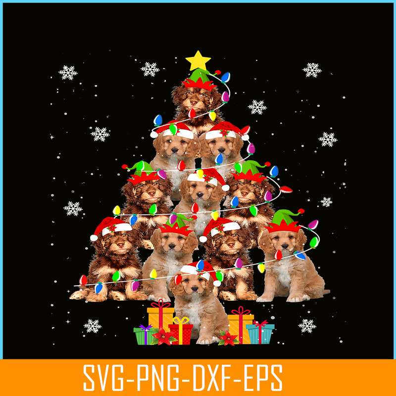 PNG141023124-Cavapoo Christmas Tree Funny Santa Cavoodle Dog Xmas Gifts T-Shirt Png.png