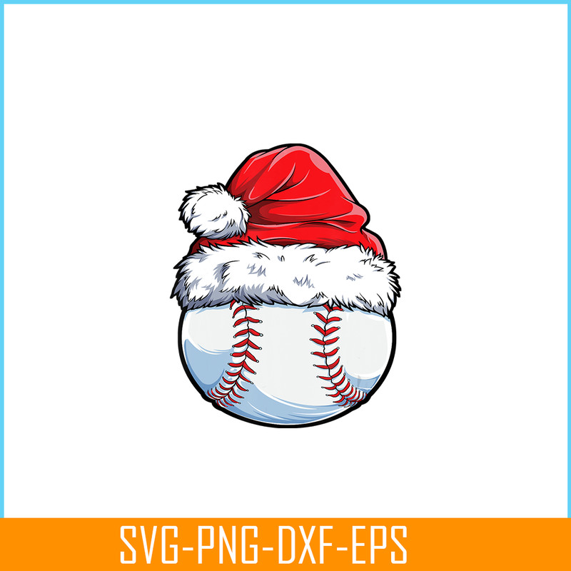 PNG141023139-Christmas Baseball Ball Santa Hat Funny Sport Xmas Boys Men T-Shirt Png.png
