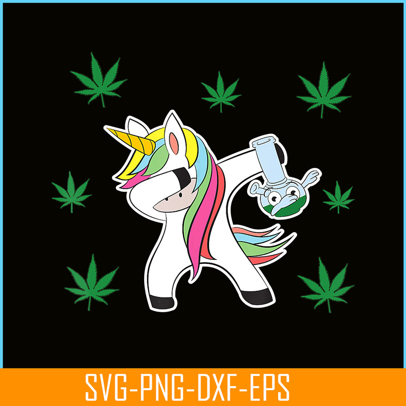 PNG14102339-420 Dabbing Unicorn Bong Shirt Cannabis Weed Pot Gift Women Png.png