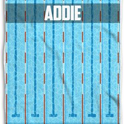 personalized swimming blanket, swimming pool soft cozy sherpa fleece throw blankets, swim blanket for swimmer, mom, dad,