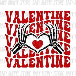 Valentine Skeleton Heart SVG
