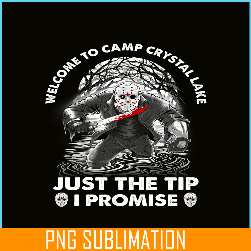 CAMP07112303-WELCOME TO CAMP CRYSTAL LAKE PNG Horror Camping PNG Camping Lover PNG.png
