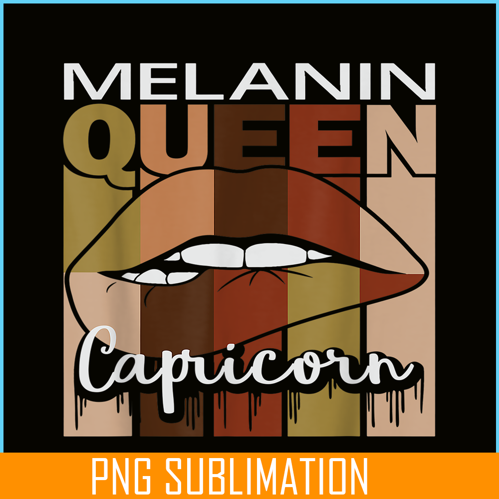 CPB28102333-Capricorn Queen PNG Zodiac Sign Melanin PNG Retro Vintage Birthday PNG.png