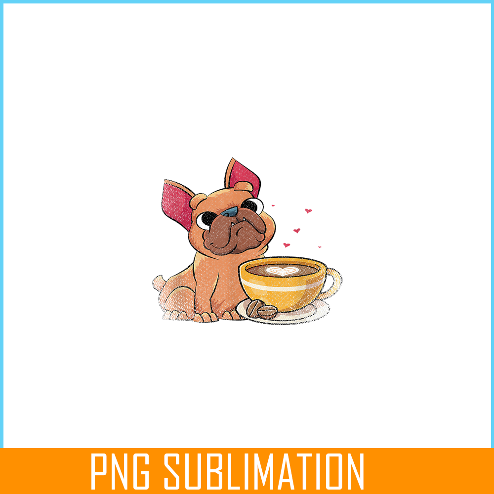 HL161023119-Frenchie Cute Dog Lover Barista Coffee PNG, Frenchie Dog Lover PNG, French Dog Artwork PNG.png