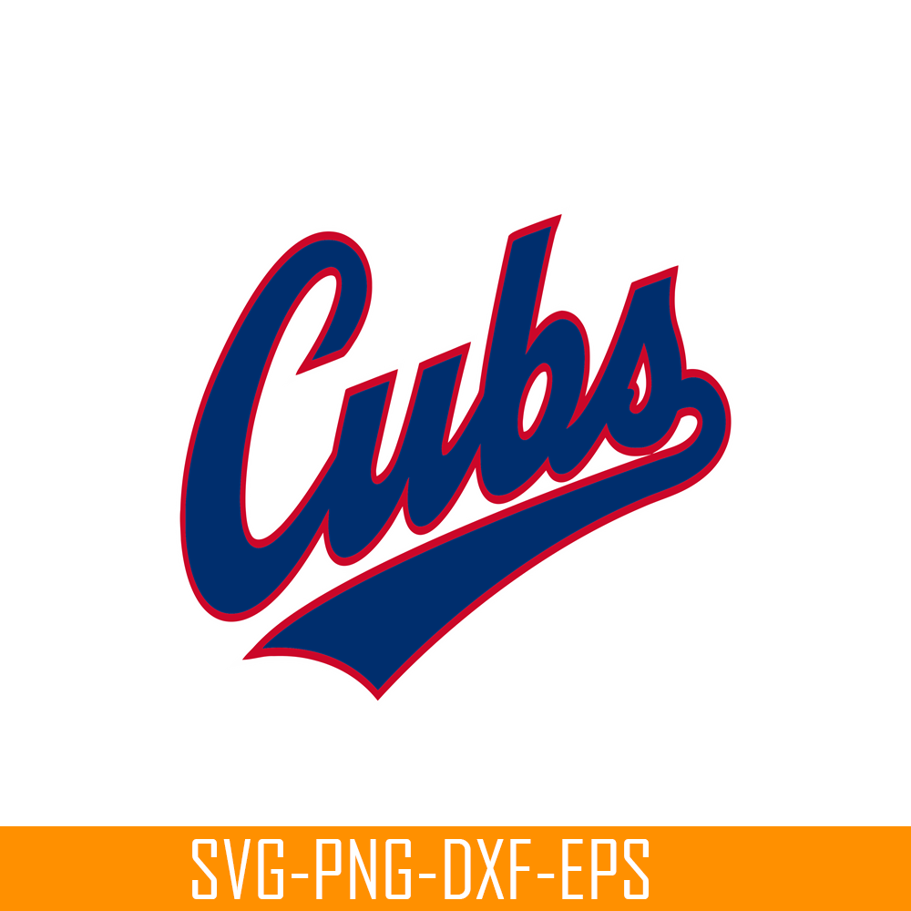 MLB01122303-The Cubs Text SVG PNG DXF EPS AI, Major League Baseball SVG, MLB Lovers SVG MLB01122303.png