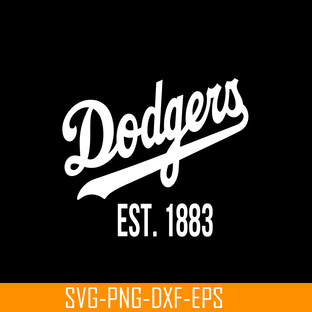 MLB011223136-Dodgers EST 1883 Text SVG, Major League Baseball SVG, MLB Lovers SVG MLB011223136.png