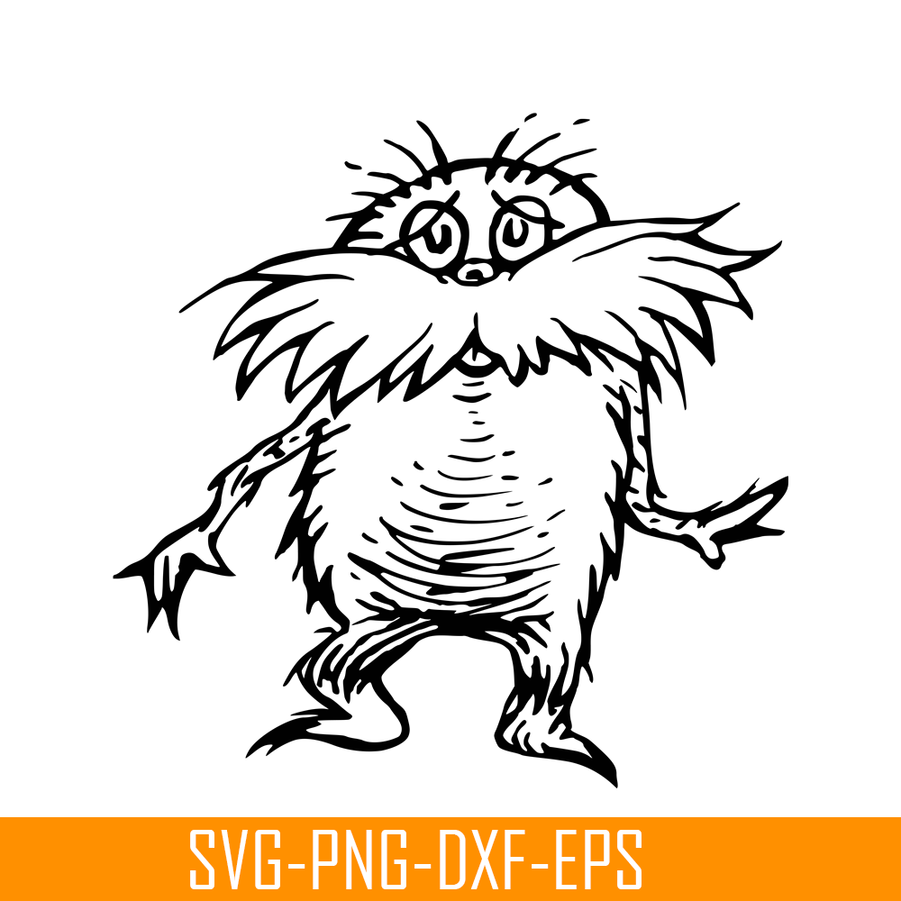 DS105122316-The Black White Lorax SVG, Dr Seuss SVG, Dr. Seuss' the Lorax SVG DS105122316.jpg