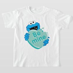 happy valentine's day cookie monster be mine valentine's heart candy t-shirt, cookie monster and heart candy for honey