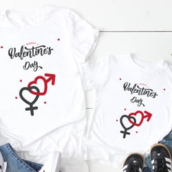 valentine's day t-shirt couple, gift valentine for him or for her, heart lover in valentine's day hoodie or sweatshirt