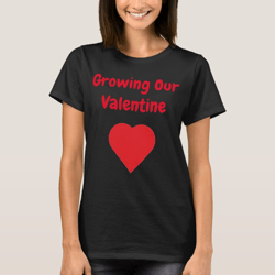 growing our valentine pregnancy announcement t-shirt, red heart valentine t-shirt, sweatshirt or hoodie couple valentine