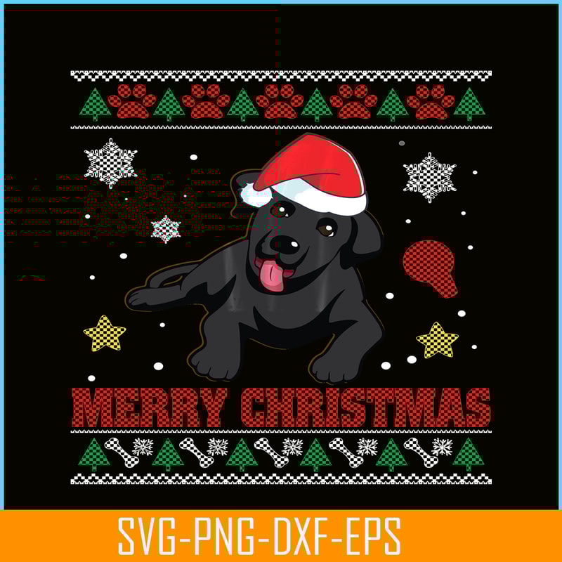 PNG141023103-BLACK LAB Dog Santa Ugly Sweater Costume Merry Xmas Shirt Png.png